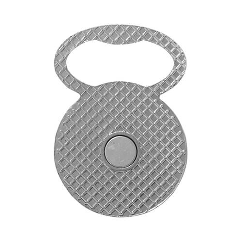 Round metal magnet plus bottle opener for sublimation
